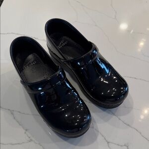 Sandlot Black Patent Leather Clog Shoes